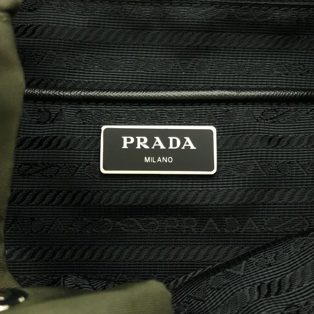 Auth Prada - Dark Green Black Nylon #99191P75B - Picture 7 of 13